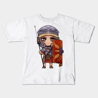 Cute Roman Empire Legionary - Soldier Warrior History Kids T-Shirt